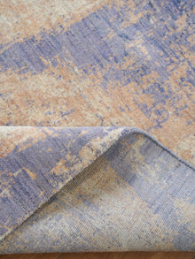Hand Knotted Wool Abstract Blue Beige Area Rug