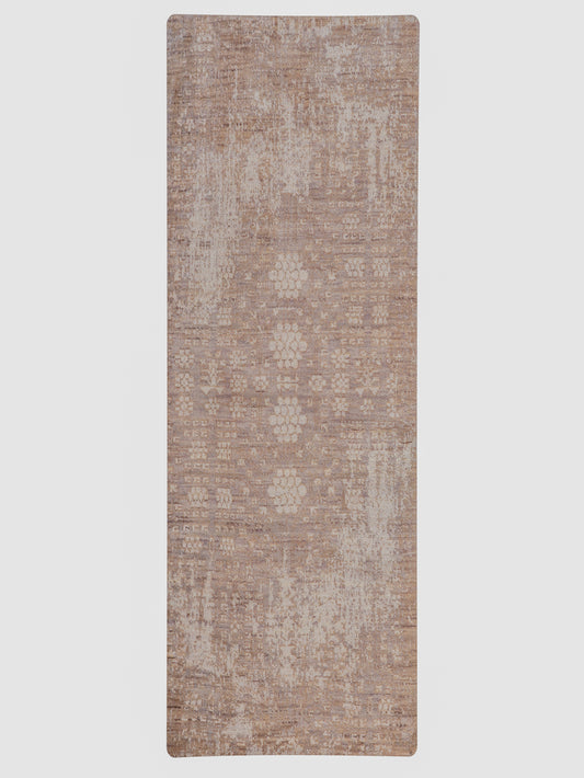 Hand Knotted Wool Oriental Silver Beige Area Rug
