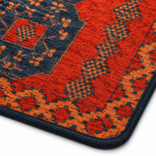 Classic Ethnic Medallion Rug with Border Design – Warm Tones