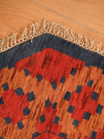 Classic Ethnic Medallion Rug with Border Design – Warm Tones