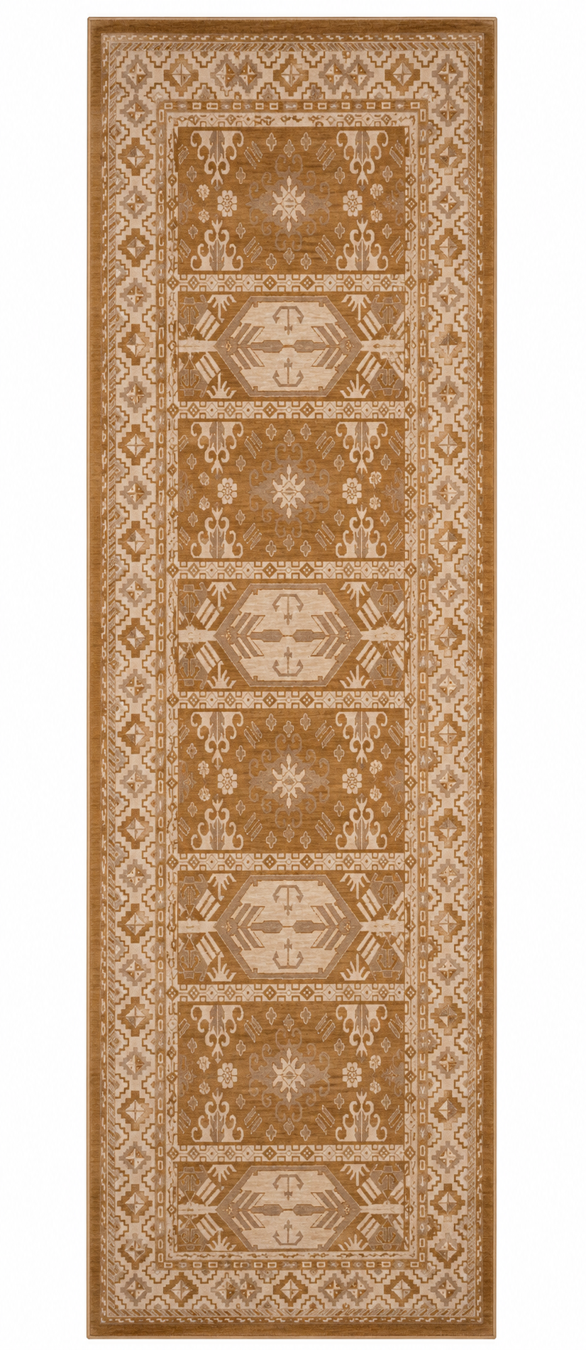 Hand Knotted Wool Oriental Brown Beige Area Rug