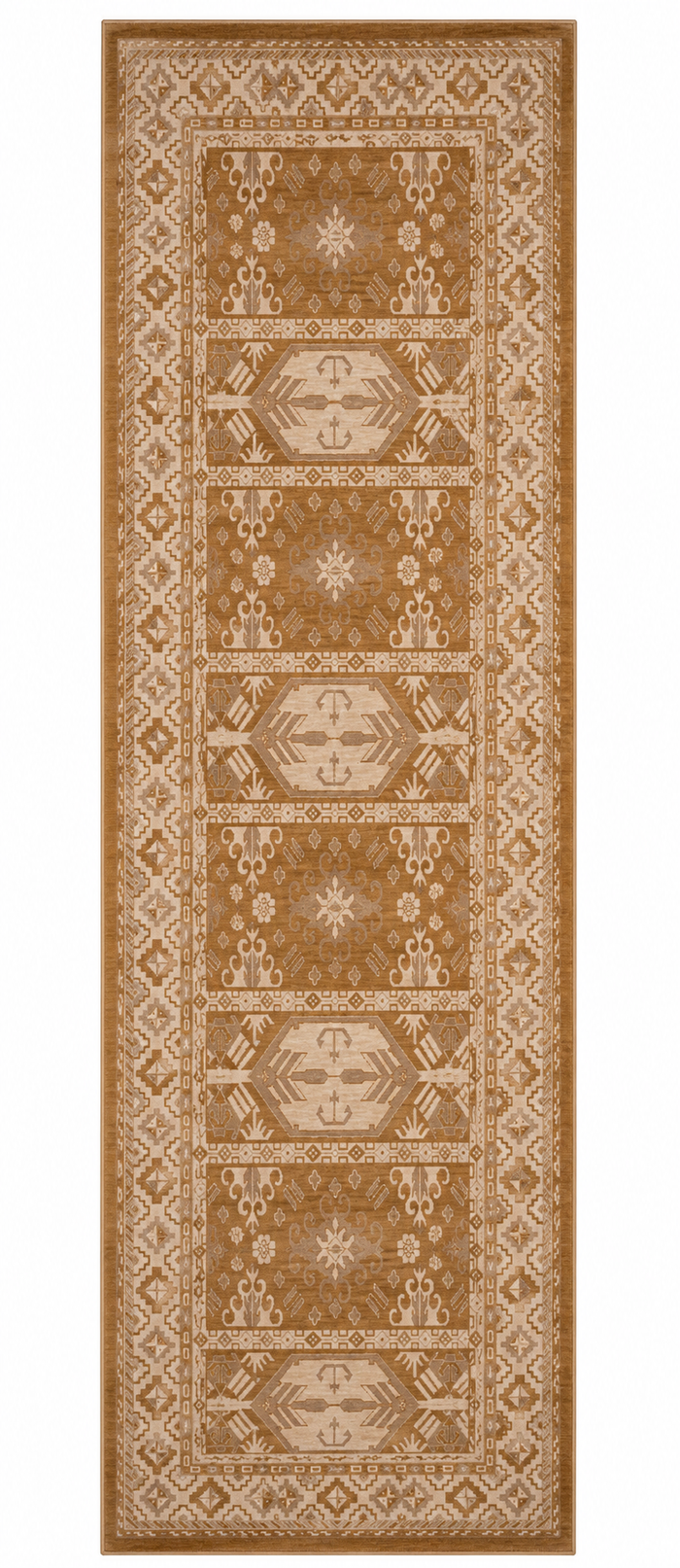 Hand Knotted Wool Oriental Brown Beige Area Rug