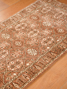 Traditional Oriental Light Brown Beige Patterned Rug