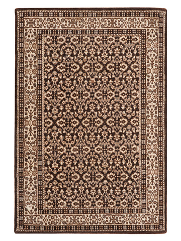 Hand Knotted Wool Oriental Brown Beige Area Rug