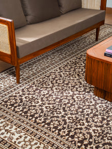Hand Knotted Wool Oriental Brown Beige Area Rug