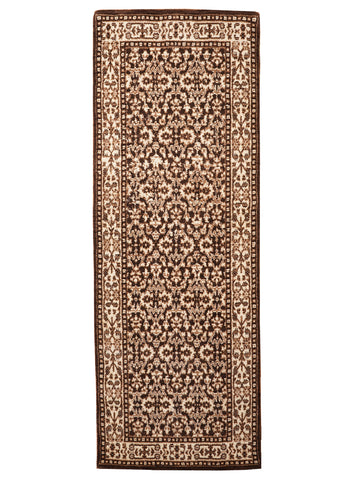Hand Knotted Wool Oriental Brown Beige Area Rug