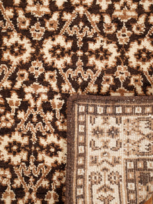 Hand Knotted Wool Oriental Brown Beige Area Rug