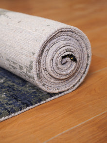 Hand Knotted Wool Abstract Multicolor Runner Area Rug