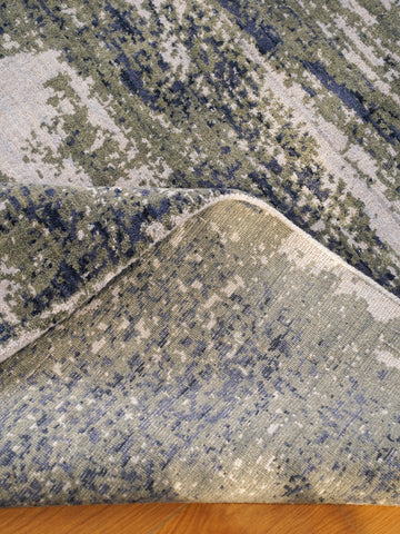 Hand Knotted Wool Abstract Multicolor Runner Area Rug