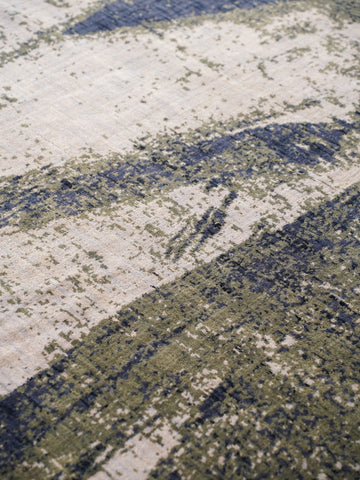 Hand Knotted Wool Abstract Multicolor Runner Area Rug