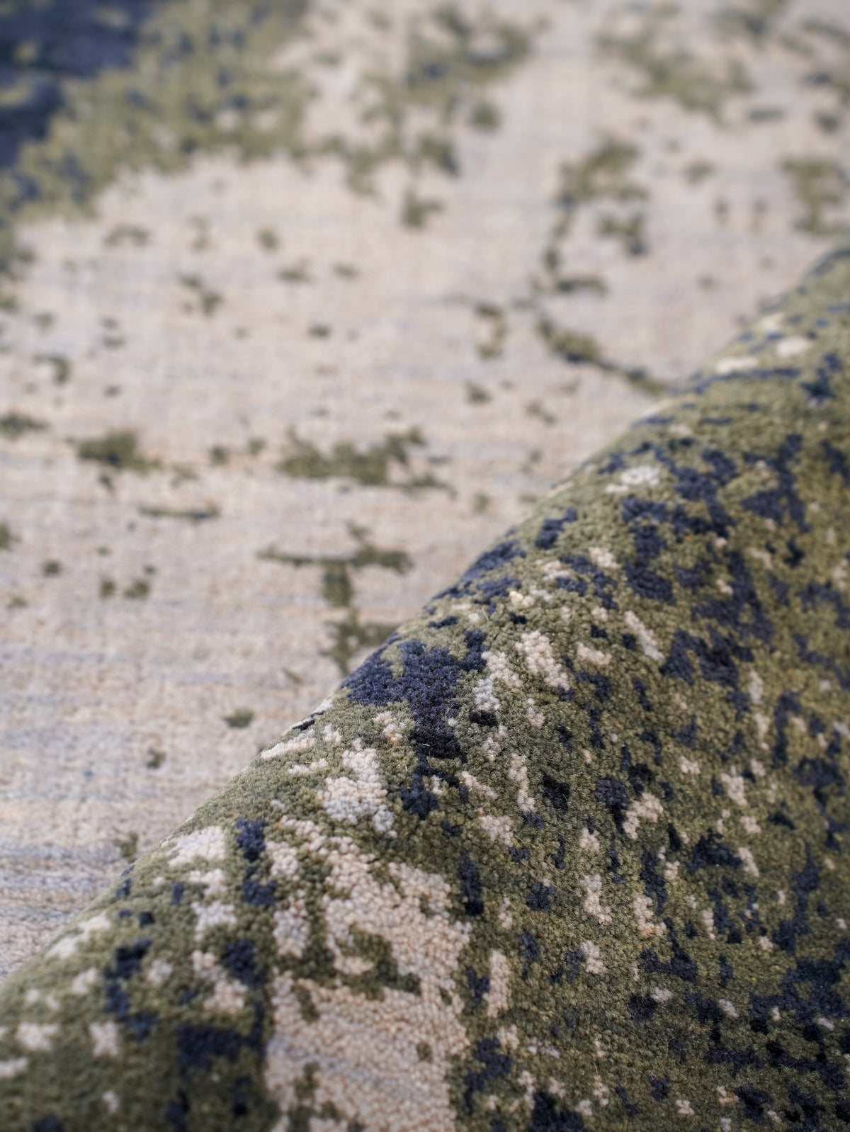 Hand Knotted Wool Abstract Multicolor Runner Area Rug