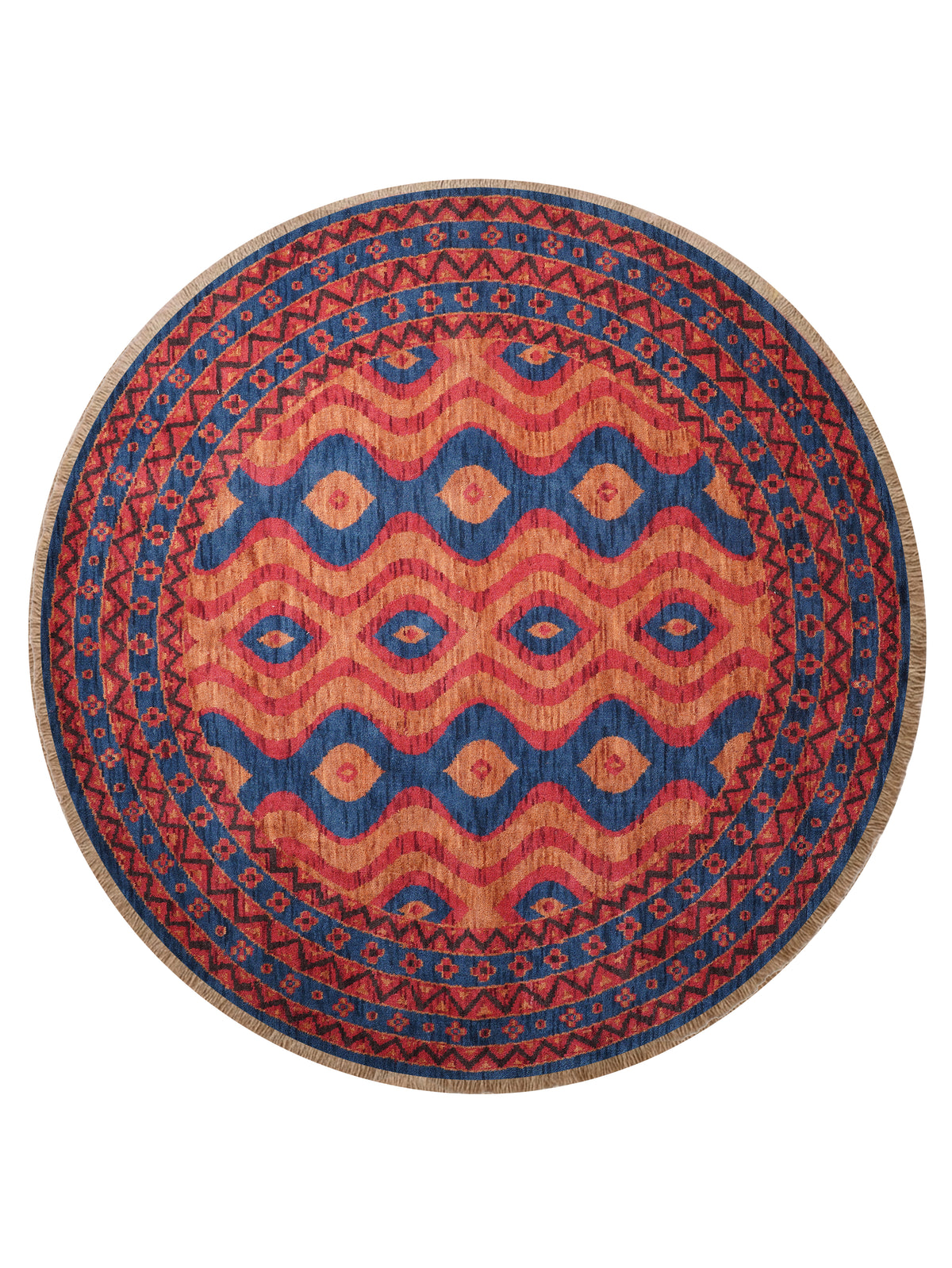 Handmade Oriental Wool Area Rug – Multicolor