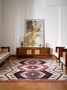 Handmade Multicolor Oriental Wool Area Rug