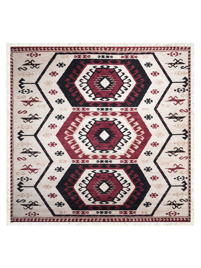 Handmade Multicolor Oriental Wool Area Rug — rug only