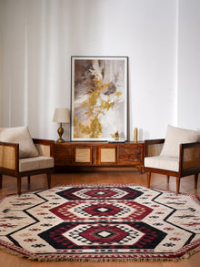 Handmade Multicolor Oriental Wool Area Rug