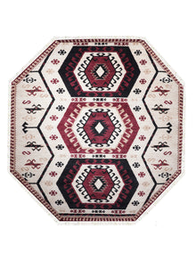Handmade Multicolor Oriental Wool Area Rug