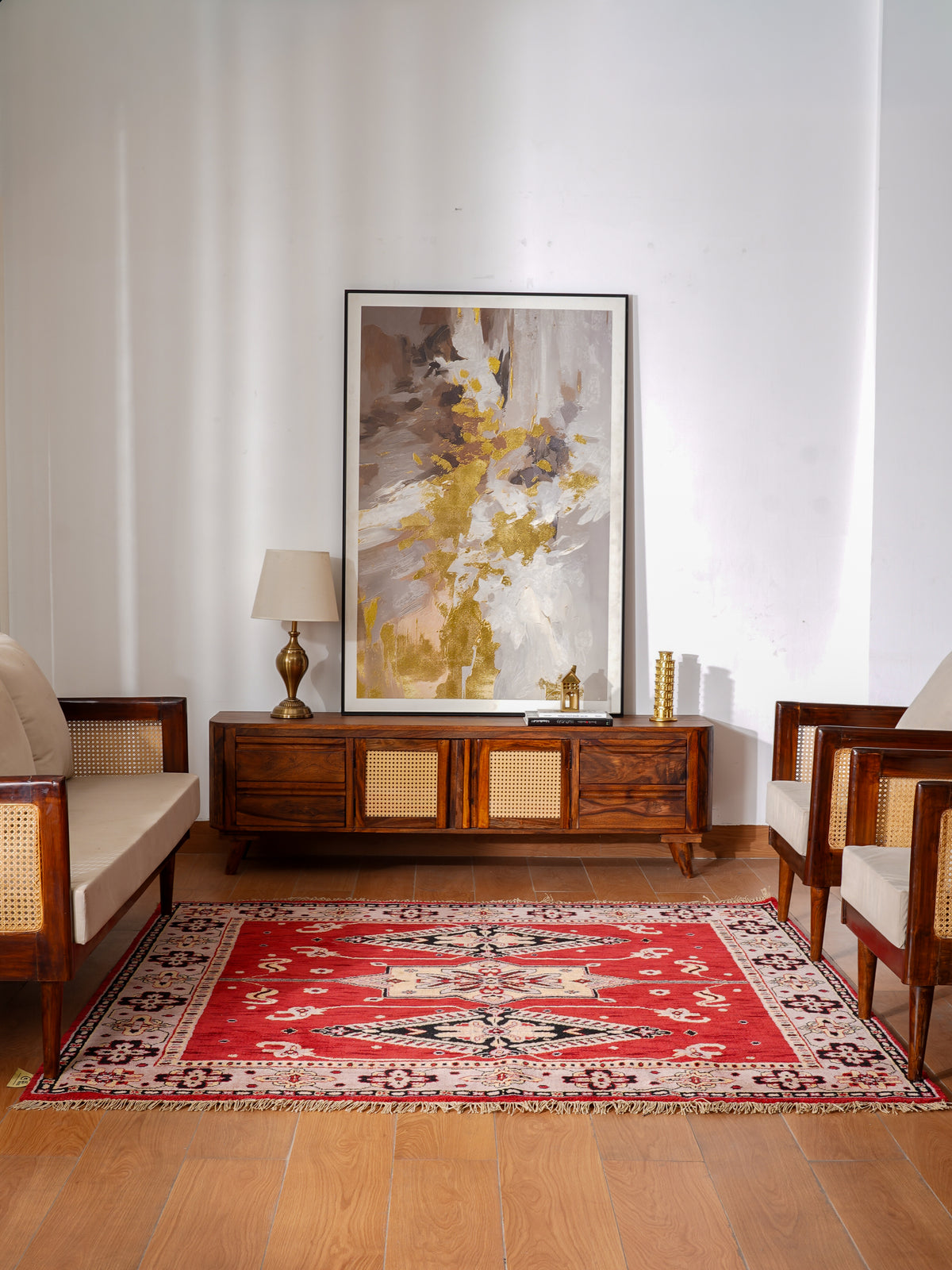 Handmade Multicolor Tribal Medallion Wool Area Rug