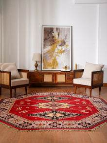 Handmade Multicolor Tribal Medallion Wool Area Rug