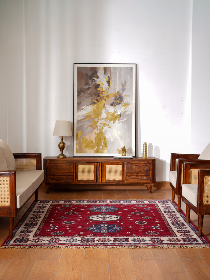 Handmade Multicolor Tribal Oriental Wool Area Rug