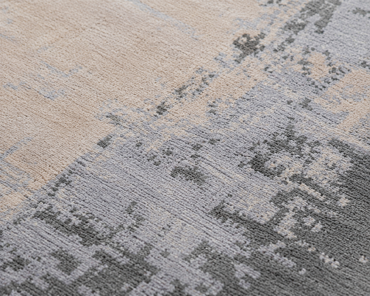 Modern Multicolor Abstract Distressed Area Rug