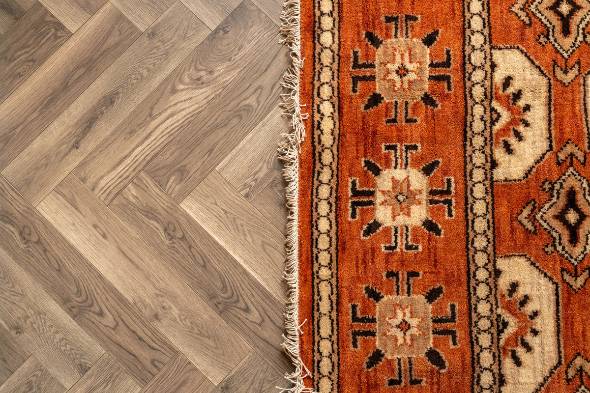 Hand Knotted Wool Multicolor Oriental Area Rug