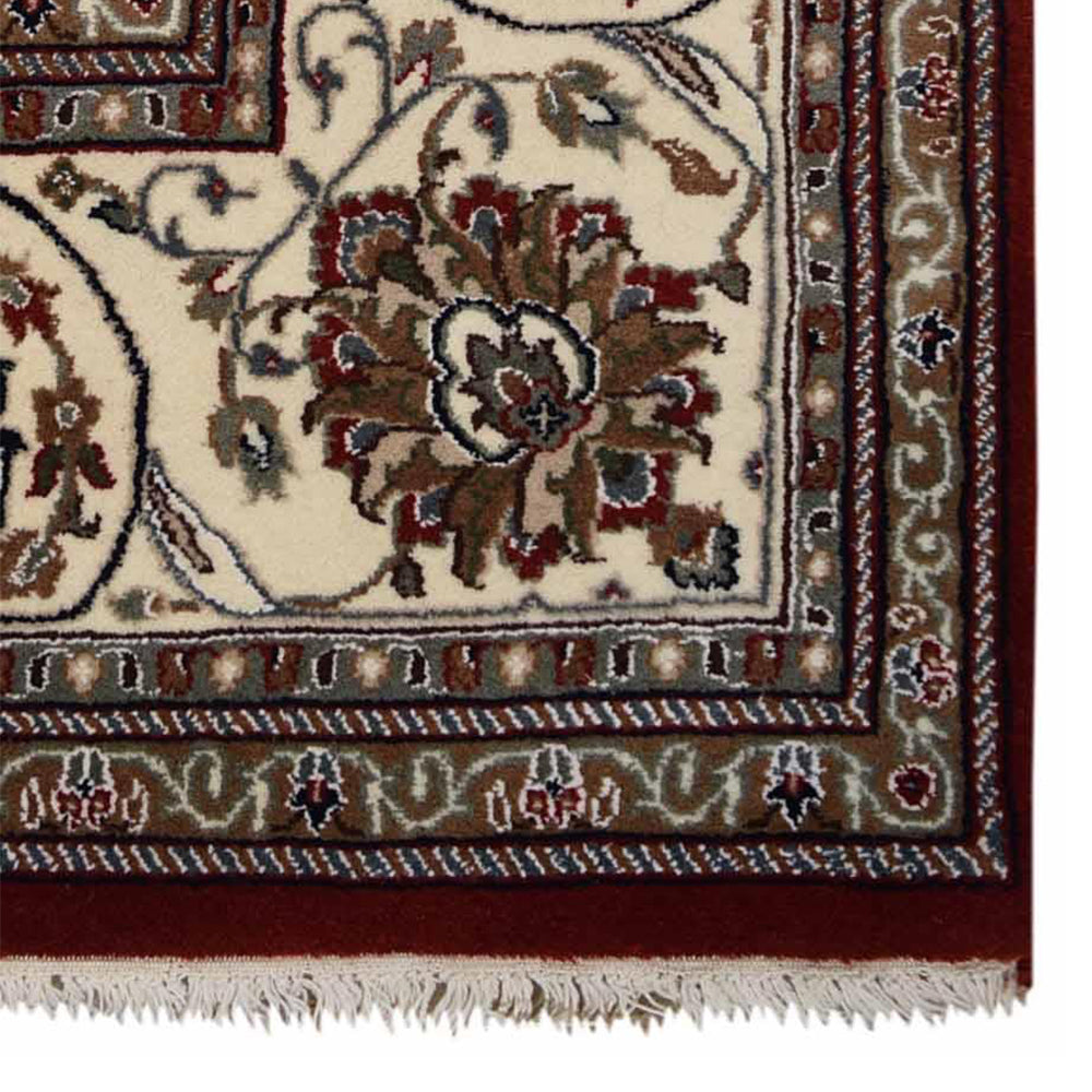 Hand Knotted Isfahan Wool Rectangle Area Rugs Oriental Red IF0108