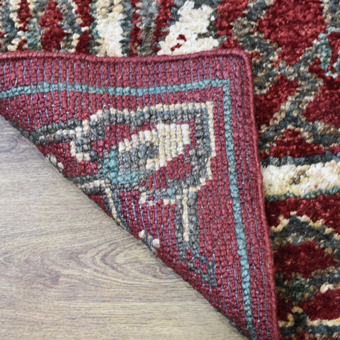 Hand Knotted Jute Eco-friendly Area Rug Oriental Red J00011