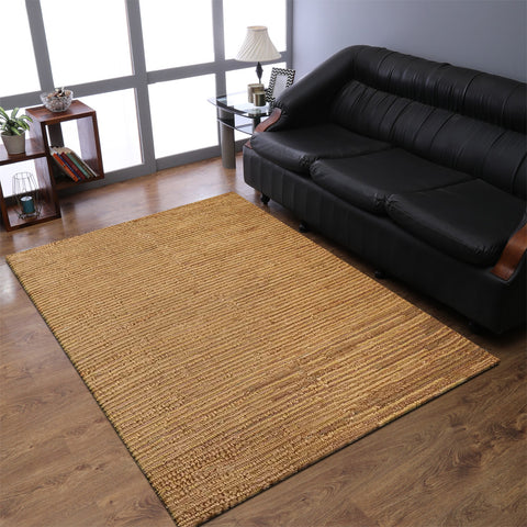 Hand Woven Jute Eco-friendly Area Rug Contemporary Beige J00071