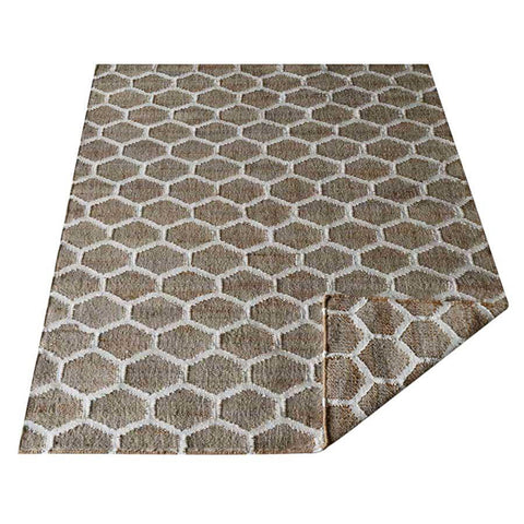 Grid Jute Braided Rug