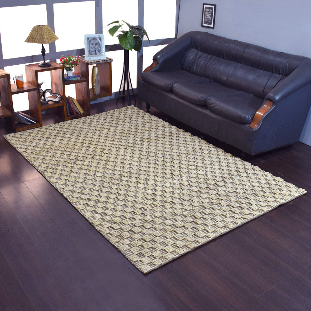 Hand Woven Jute Eco-friendly Area Rug Contemporary Light Brown J00091