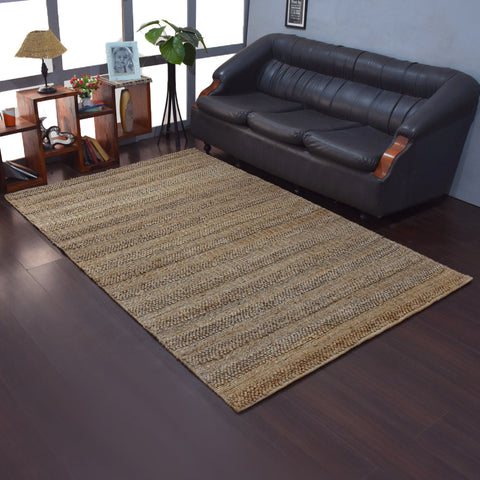 Hand Woven Jute Eco-friendly Area Rug Contemporary Light Brown J00095