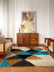 Diagonal Hand Tufted Rug