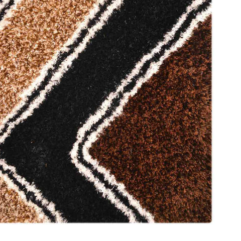 Hand Tufted Shag Polyester Area Rug Geometric Multicolor K00043