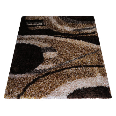 Hand Tufted Shag Polyester Area Rug Contemporary Multicolor K00065