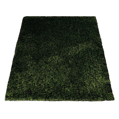 Hand Tufted Shag Polyester Area Rug Solid Green K00108