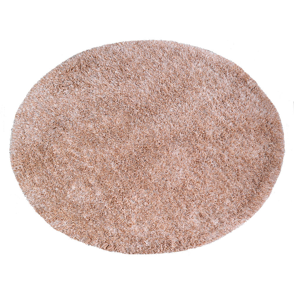 hand-tufted-shag-polyester-round-rug-solid-beige-side 2