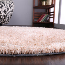 hand-tufted-shag-polyester-round-rug-solid-beige-closeup 3