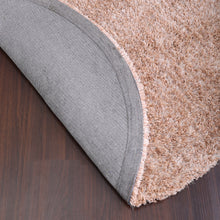 hand-tufted-shag-polyester-round-rug-solid-beige-closeup 5