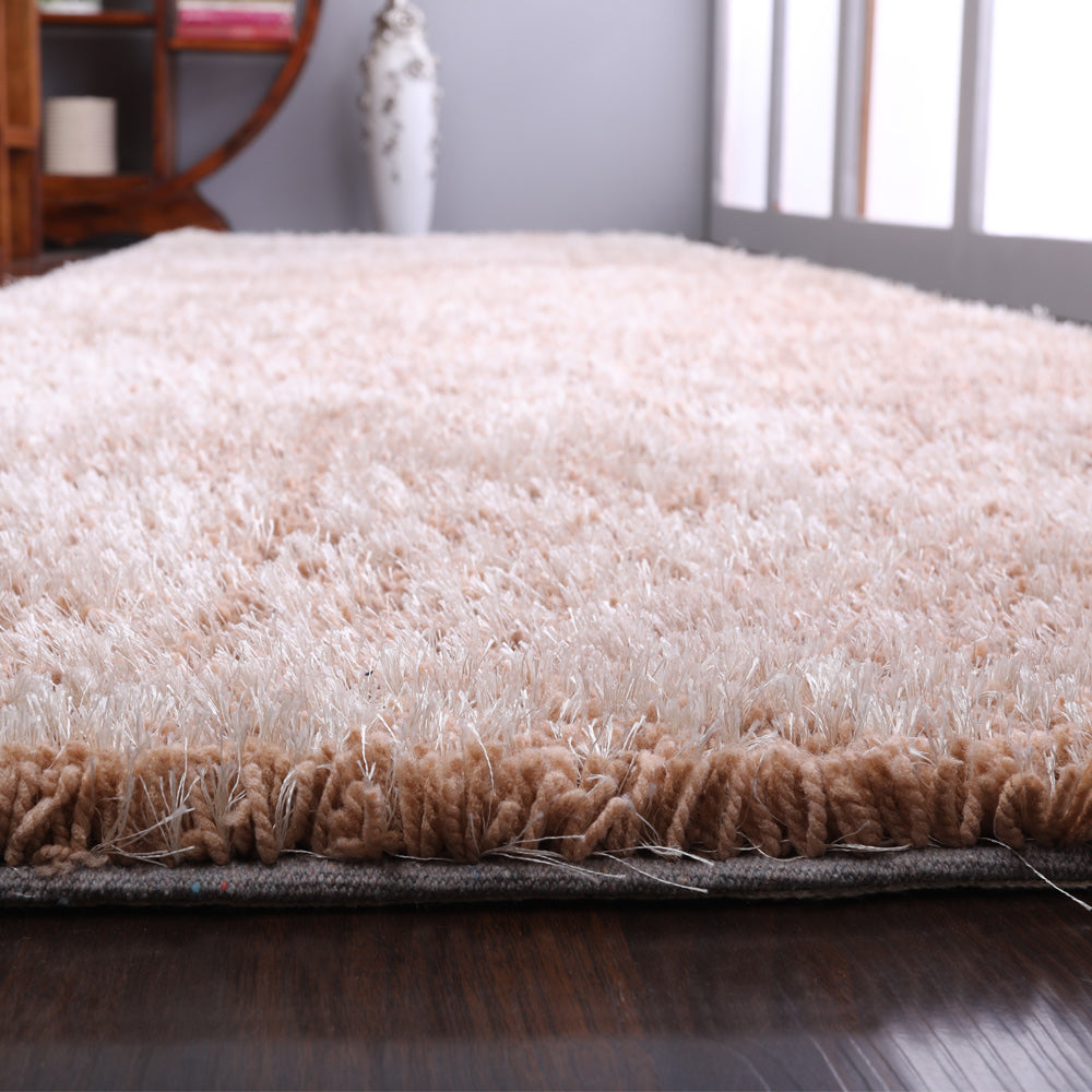 hand-tufted-shag-polyester-runner-rug-solid-beige-closeup 3