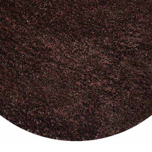 hand-tufted-shag-polyester-round-rug-solid-brown-closeup 1