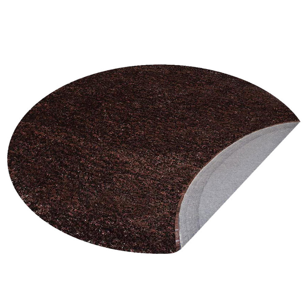 hand-tufted-shag-polyester-round-rug-solid-brown-side 3