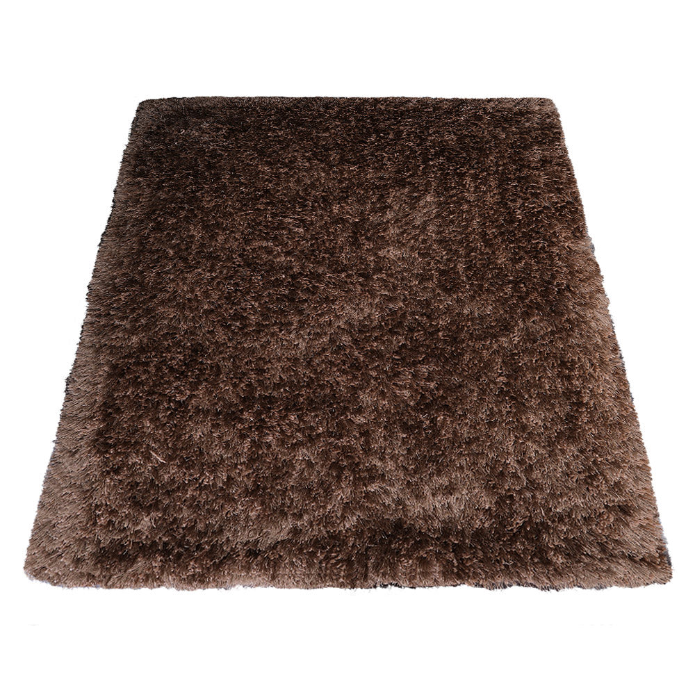 Hand Tufted Shag Polyester Rectangle Area Rug Solid Platina K00111