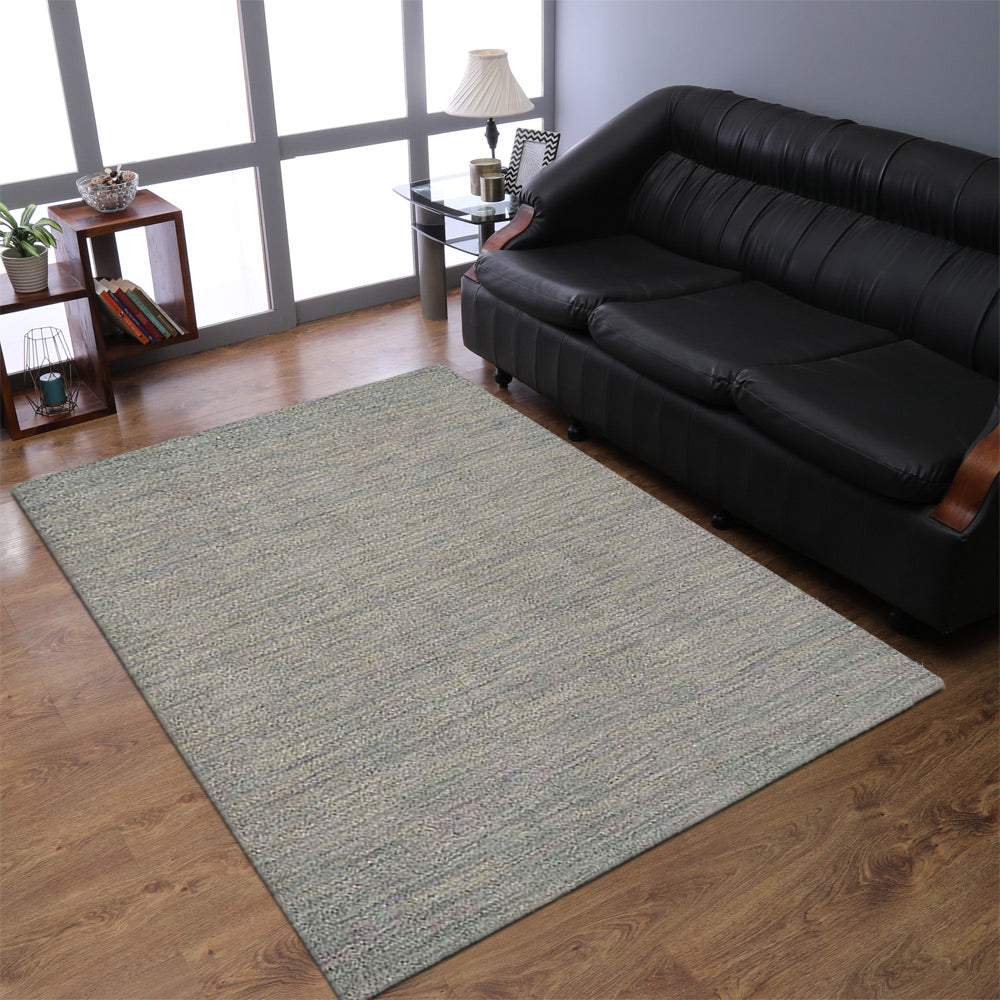 Hand Tufted Shag Polyester Rectangle Area Rug Solid Light Green K00111