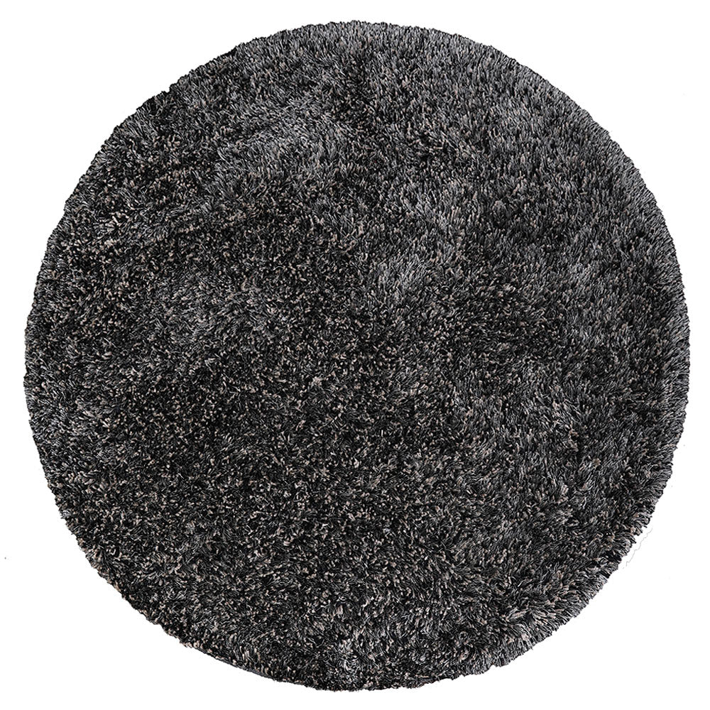 hand-tufted-shag-polyester-round-rug-solid-black-silver-side 1