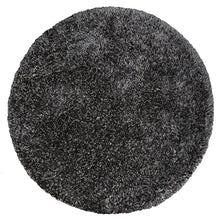 hand-tufted-shag-polyester-round-rug-solid-black-silver-side 1