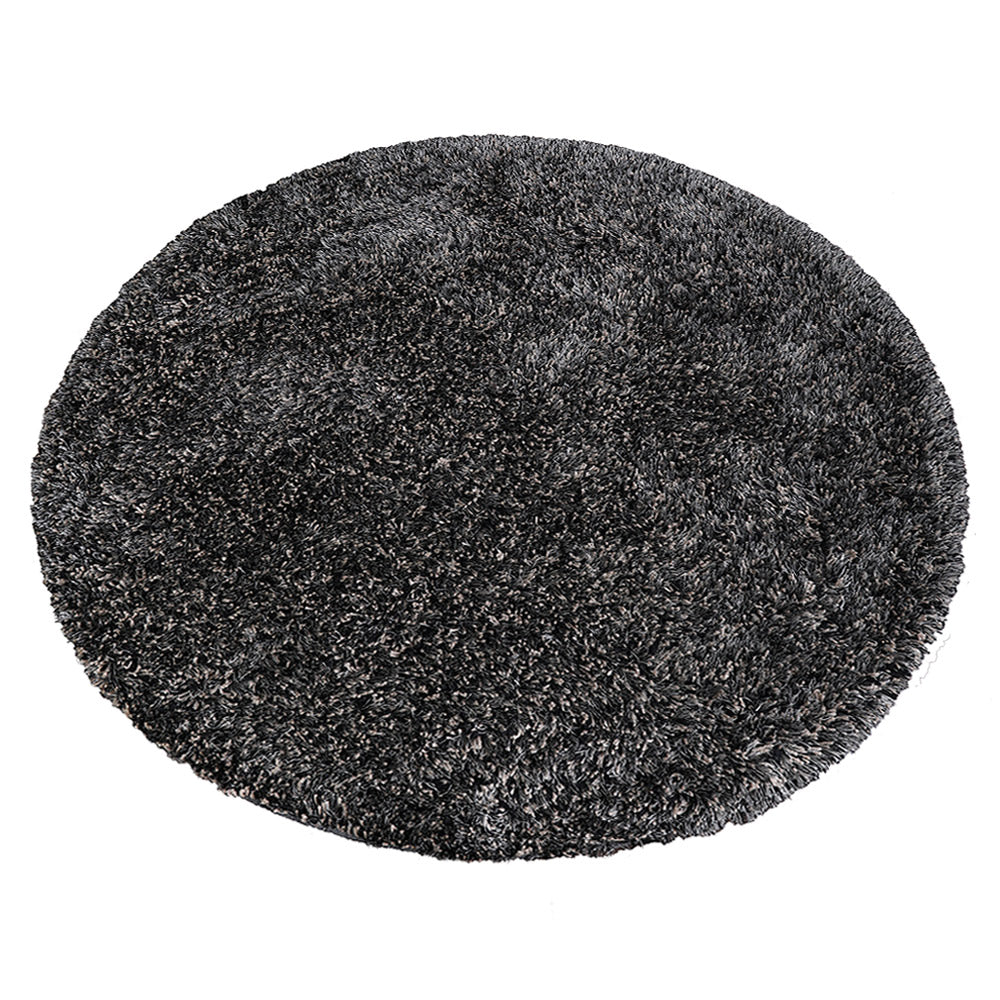 hand-tufted-shag-polyester-round-rug-solid-black-silver-side 2
