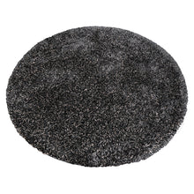 hand-tufted-shag-polyester-round-rug-solid-black-silver-side 2