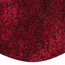 hand-tufted-shag-polyester-solid-violet-black-round-rug-closeup-1