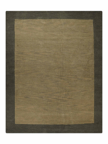 Hand Tufted Wool Area Rug Contemporary Green K00201
