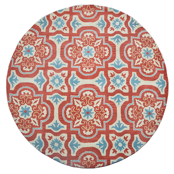 hand-tufted-wool-round-rug-floral-red-beige-side-1